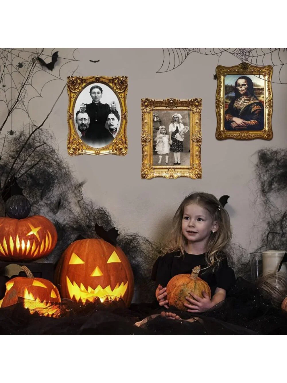 Spooky Halloween Indoor Decorations - 3D Haunted Portraits & Scary Decor (12